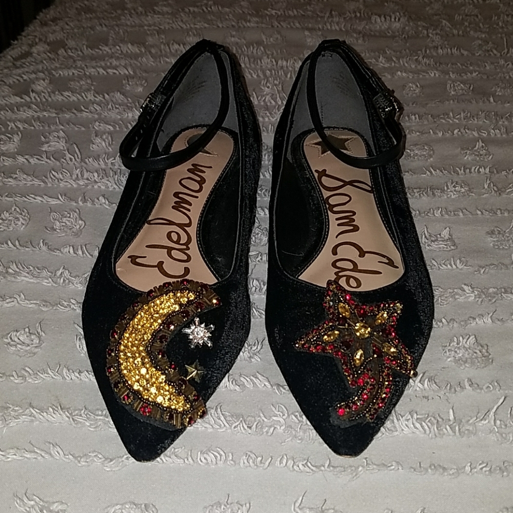 Sam Edelman embelished velvet flats